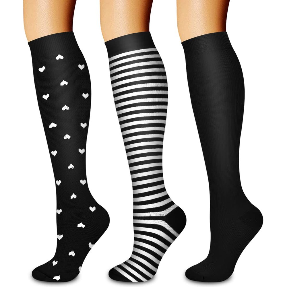 3 Pack Compression Sock-Compression Sock for Women and Men-Best for Running,Sports