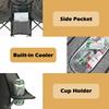 DOALBUN Double Folding Camping Chair W/Umbrella Fold Up Table Beverage Holder Carrying Bag Cooler for Patio Pool Park Outdoor Beach, Picnic, Portable (Grey) view 3