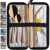 Portable Travel Utensils, Reusable Silverware with Case for Fixing Tableware, 9 Pieces Stainless Steel Stable Flatware Set, Camping Picnic Cutlery Set (Rose Gold Set) view 1