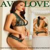 Avidlove Women Sexy Bra and Panty Set Lace Lingerie Strappy Babydoll Green view 3