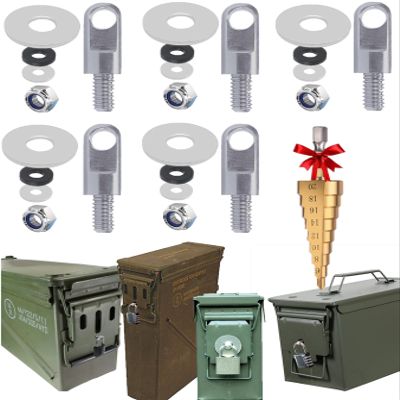 Ammo can Lock kit Metal Ammo Box Locking Hardware case Lock for 50 Cal, Fat 50, 30 Cal, 20 mm, 40 mm