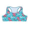 Hansber Girls Tie Dye Sleeveless Cutout Back Crop Top Ballet Dance Tanks Gymnastics Workout Sports Bra Green&Red 4 view 1