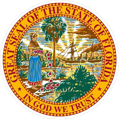 2.0" Great Seal of The State of Florida Sticker for Car Vinyl Decal Window Truck Window Car Bumper Sticker Laptop Decal Motorcycle Helmet Set of 2