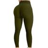 CHSSIH High Waist Butt Lifting Anti Cellulite Workout Leggings for Women Yoga Pants Tummy Control Leggings Tight,Green-XL view 1