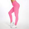 CHSSIH High Waist Butt Lifting Anti Cellulite Workout Leggings for Women Yoga Pants Tummy Control Leggings Tight,Pink-L view 2