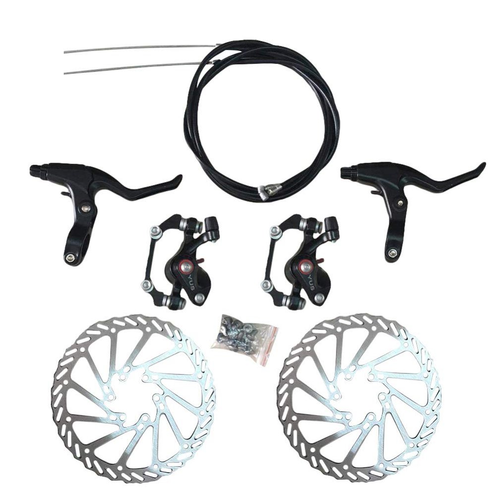 VOSAREA Bike Disc Brake Kit Full Disc Brake System Derailleur Cable and Rotor for Road