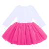Baby Girl Flower Dress Infant Wedding Bridesmaid Birthday Party Pageant Tutu Tulle Communion Princess Formal Prom Cotton Dresses Swing Flowy Tutu Ball Gown for 6-24M Hot Pink-My 3rd Birthday 3T view 4