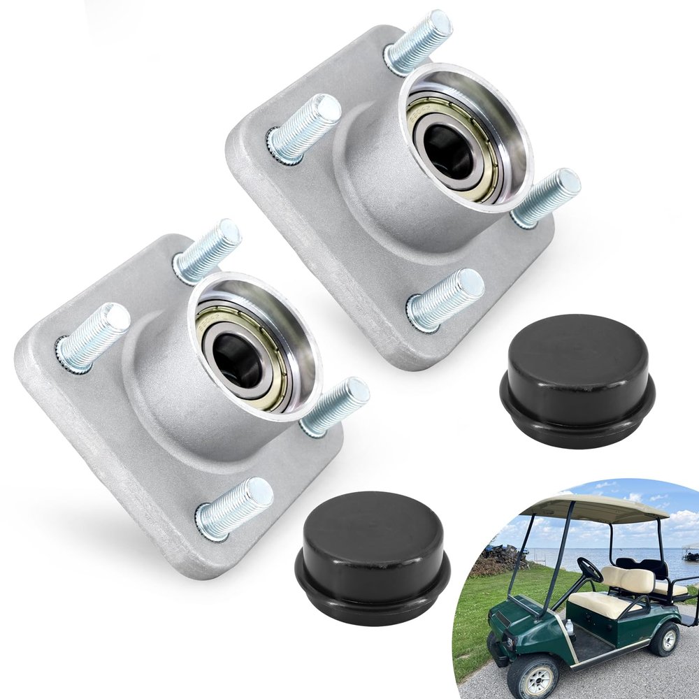 Tektall Club Car Front Wheel Hub Assembly with Dust Cover,Club Car Bearings, Fit for 2003-up DS and Precedent, for 2018-up Tempo, OEM# 102357701