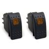 Amarine Made 2-Pack of 12v 20 Amp Waterproof LED On/Off Boat Marine SPST 3P Rocker Switch with Light (Orange) view 1