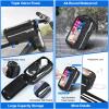 SODPE 8 Pack Bicycle Accessories, Bike Light Set USB Rechargeable, 1 Bike Water Bottle Holder, Bicycle Bag and 1 Bike Aluminum Bicycle Bell,Pump view 4