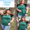 CARCOS Womens Color Block Plus Size Shirts 5X Short Sleeve Tops Crewneck Summer Tee Casual Raglan Tunics Loose Fit Blouses Dark Grey 5XL 26W 28W view 3