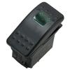 Amarine Made 2-Pack of 12v 20 Amp Waterproof LED On/Off Boat Marine SPST 3P Rocker Switch with Light (Green) view 2