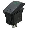 Amarine Made 2-Pack of 12v 20 Amp Waterproof LED On/Off Boat Marine SPST 3P Rocker Switch with Light (Green) view 4