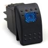 Amarine Made 2-Pack of 12v 20 Amp Waterproof LED On/Off Boat Marine SPST 3P Rocker Switch with Light (Blue) view 2