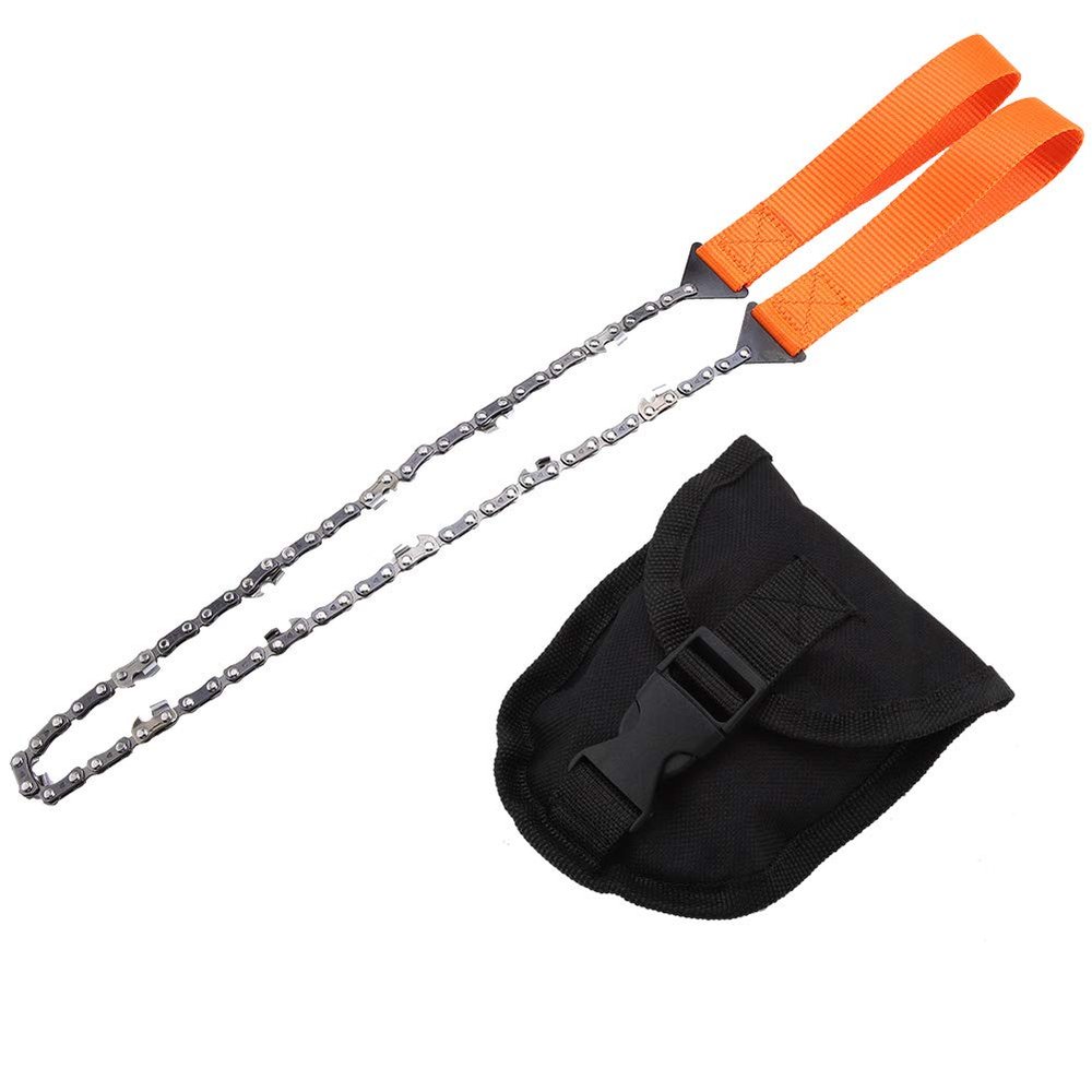 Hand Rope Saw, Portable 40.6 Inch Long High Reach Tree Hand Chain Saw Pocket Chainsaw Emergency Chainsaw with Bag for Tree Trimming Gardening Camping Survival Gear