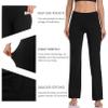DAYOUNG Bootcut Yoga Pants for Women Flare High Waist Tummy Control Non See-Through Bootleg Workout Yoga Pants Pants-Y60-Black-XL view 4