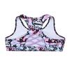 Moily Little Big Girls Digital Printed Racer Cutout Back Crop Top Gymnastics Dance Workout Sports Bra Rose Pink 4 view 3