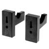 HAKZEON 6 PCS Baseball Bat Display Case Holder, Solid Wood Rack Brackets Baseball Bat Hanger Wall Mount with 9 Protective Plugs and 9 Hidden Screws for Horizontal Display, Black view 3