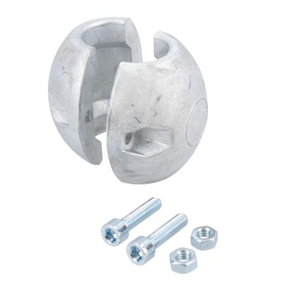 AB Tools 15oz Zinc Clamp On Sacrificial Anode for 1" Shaft Saltwater Boat Propeller