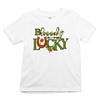 Blessed and Lucky Kids T-Shirt St. Patrick's Day Shamrock Paddy Boys Girls Tee White Small view 1