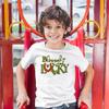Blessed and Lucky Kids T-Shirt St. Patrick's Day Shamrock Paddy Boys Girls Tee White Small view 2