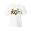Blessed and Lucky Kids T-Shirt St. Patrick's Day Shamrock Paddy Boys Girls Tee White Small view 4