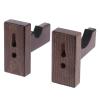 HAKZEON 6 PCS Baseball Bat Display Case Holder, Solid Wood Rack Brackets Baseball Bat Hanger Wall Mount with 9 Protective Plugs and 9 Hidden Screws for Horizontal Display, Brown view 3