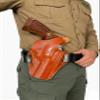 Leather Holster for Taurus 856 Defender 3" Barrel, OWB Thumb Break, Genuine Leather, Right Handed, ShnLeather (Brown) view 1