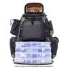 OSAGE RIVER Fishing Backpack, Fits 4 Large Tackle Boxes, MOLLE Webbing as Rod Holder, Waterproof Rain Cover, Includes Pliers and Flashlight, Medium view 2