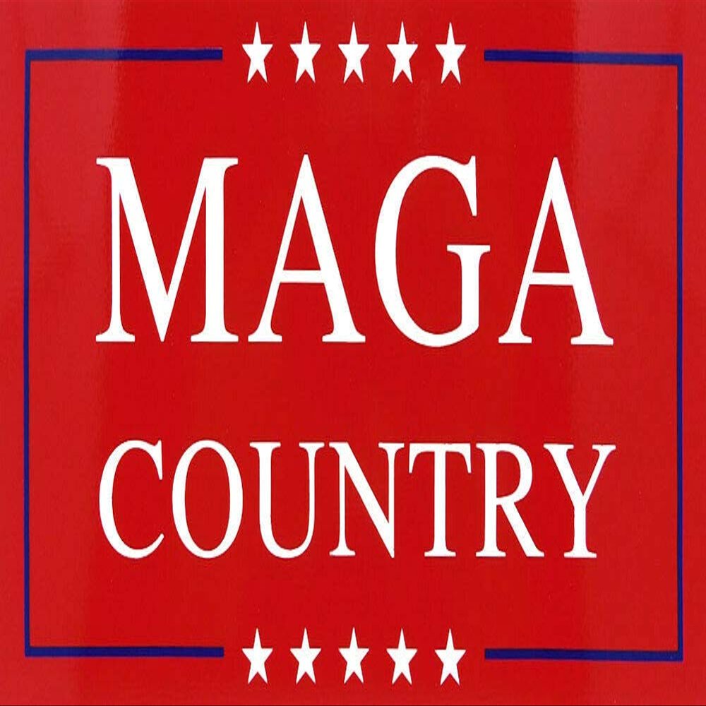 MAGA Country Make America Great Again Red Vinyl Decal Bumper Sticker Lot of 6