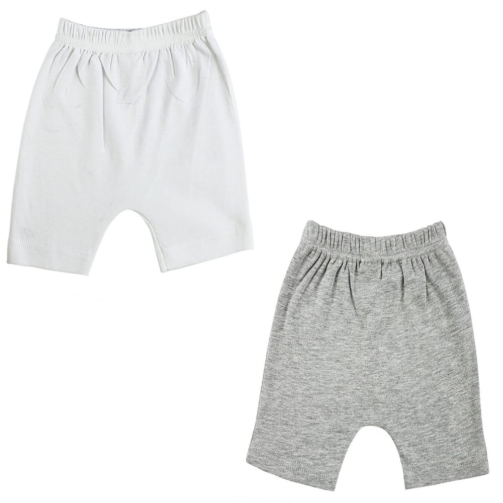 Bambini CS-0541L Infant Shorts, White - Large - Pack of 2