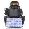 OSAGE RIVER Fishing Backpack, Fits 4 Large Tackle Boxes, MOLLE Webbing as Rod Holder, Waterproof Rain Cover, Includes Pliers and Flashlight, Large view 2