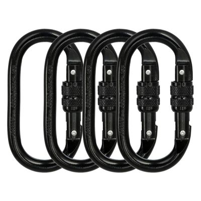 Heavy Duty Locking Climbing Carabiner Clip CE Rated 25 kN 5600 LB Rugged Terrain Approved Industrial Strength Twist Lock Carabiners Clips for Rigging, Ropes, Hammocks, Camping