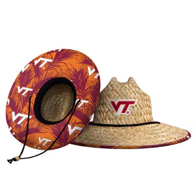 FOCO unisex adult Ncaa College Team Logo Floral Sun Straw Hat, Team Logo, One Size US