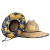 FOCO mens Ncaa College Team Logo Floral Sun Straw Hat, Team Logo, One Size US view 1