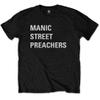 Manic Street Preachers Men's Block Logo (Back Print) Slim Fit T-Shirt Medium Black view 1