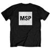 Manic Street Preachers Men's Block Logo (Back Print) Slim Fit T-Shirt Medium Black view 2