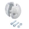 AB Tools 15oz Zinc Clamp On Sacrificial Anode for 1-1/8" Shaft Saltwater Boat Propeller view 1