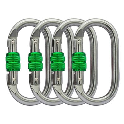 Heavy Duty Locking Climbing Carabiner Clip CE Rated 25 kN 5600 LB Rugged Terrain Approved Industrial Strength Twist Lock Carabiners Clips for Rigging, Ropes, Hammocks, Camping