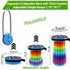 ALEVMOOM 2026 Collapsible Stool with Thick Cushion, H18.1 D10.24 More Sturdy Capacity 600Ib,Collapsible Adjustable Folding Stool for Camping Hiking Mountain Garden BBQ view 2