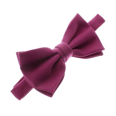 My Lello Baby Gabardine Adjustable Pre-Tied Bow Tie - Mulberry