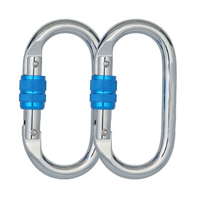 Heavy Duty Locking Climbing Carabiner Clip CE Rated 25 kN 5600 LB Rugged Terrain Approved Industrial Strength Twist Lock Carabiners Clips for Rigging, Ropes, Hammocks, Camping