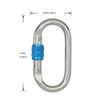 Heavy Duty Locking Climbing Carabiner Clip CE Rated 25 kN 5600 LB Rugged Terrain Approved Industrial Strength Twist Lock Carabiners Clips for Rigging, Ropes, Hammocks, Camping view 2