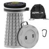 ALEVMOOM Upgraded Collapsible Stool with Cushion & Bag, 18" H Portable Retractable Telescoping Folding Stool for Adults, Lightweight But Sturdy Capacity 600 lbs for Camping Fishing Hiking Travel view 1