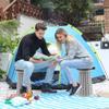 ALEVMOOM Upgraded Collapsible Stool with Cushion & Bag, 18" H Portable Retractable Telescoping Folding Stool for Adults, Lightweight But Sturdy Capacity 600 lbs for Camping Fishing Hiking Travel view 2