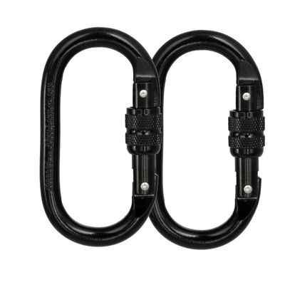 Heavy Duty Locking Climbing Carabiner Clip CE Rated 25 kN 5600 LB Rugged Terrain Approved Industrial Strength Twist Lock Carabiners Clips for Rigging, Ropes, Hammocks, Camping