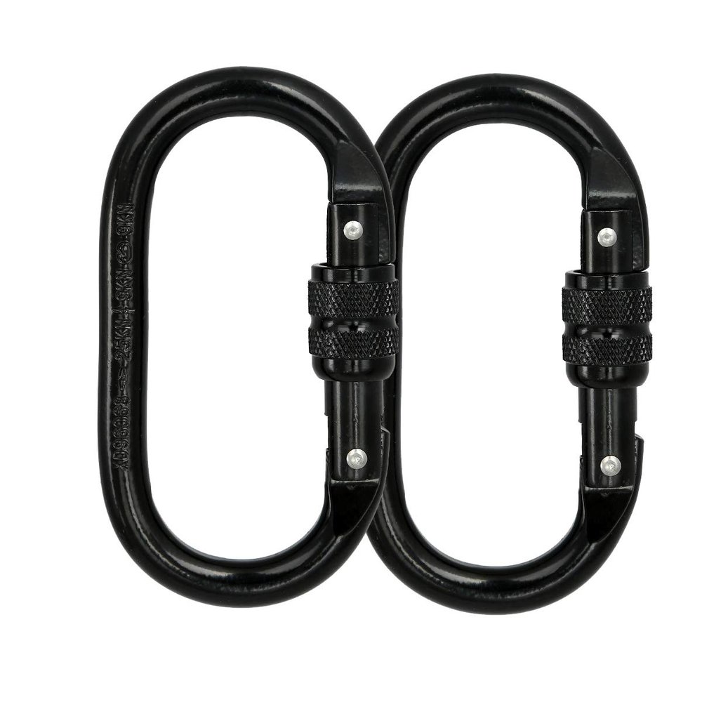 Heavy Duty Locking Climbing Carabiner Clip CE Rated 25 kN 5600 LB Rugged Terrain Approved Industrial Strength Twist Lock Carabiners Clips for Rigging, Ropes, Hammocks, Camping