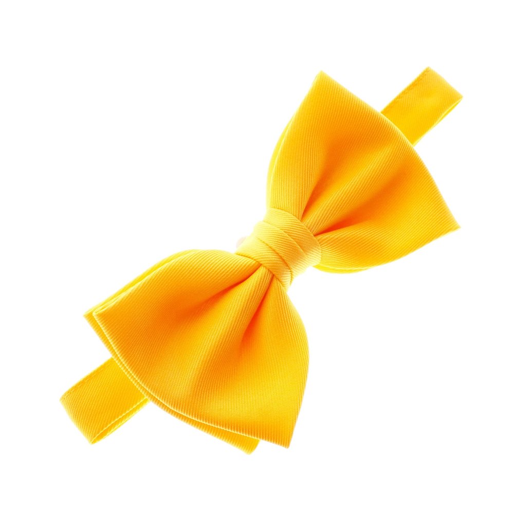 Baby Gabardine Adjustable Pre-Tied Bow Tie - Yellow Gold