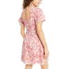 B. Darlin Womens Juniors Floral Print Open Back Mini Dress Pink 11/12 view 2