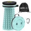 ALEVMOOM Upgraded Collapsible Stool with Cushion & Bag, 18" H Portable Retractable Telescoping Folding Stool for Adults, Lightweight But Sturdy Capacity 600 lbs for Camping Fishing Hiking Travel view 1